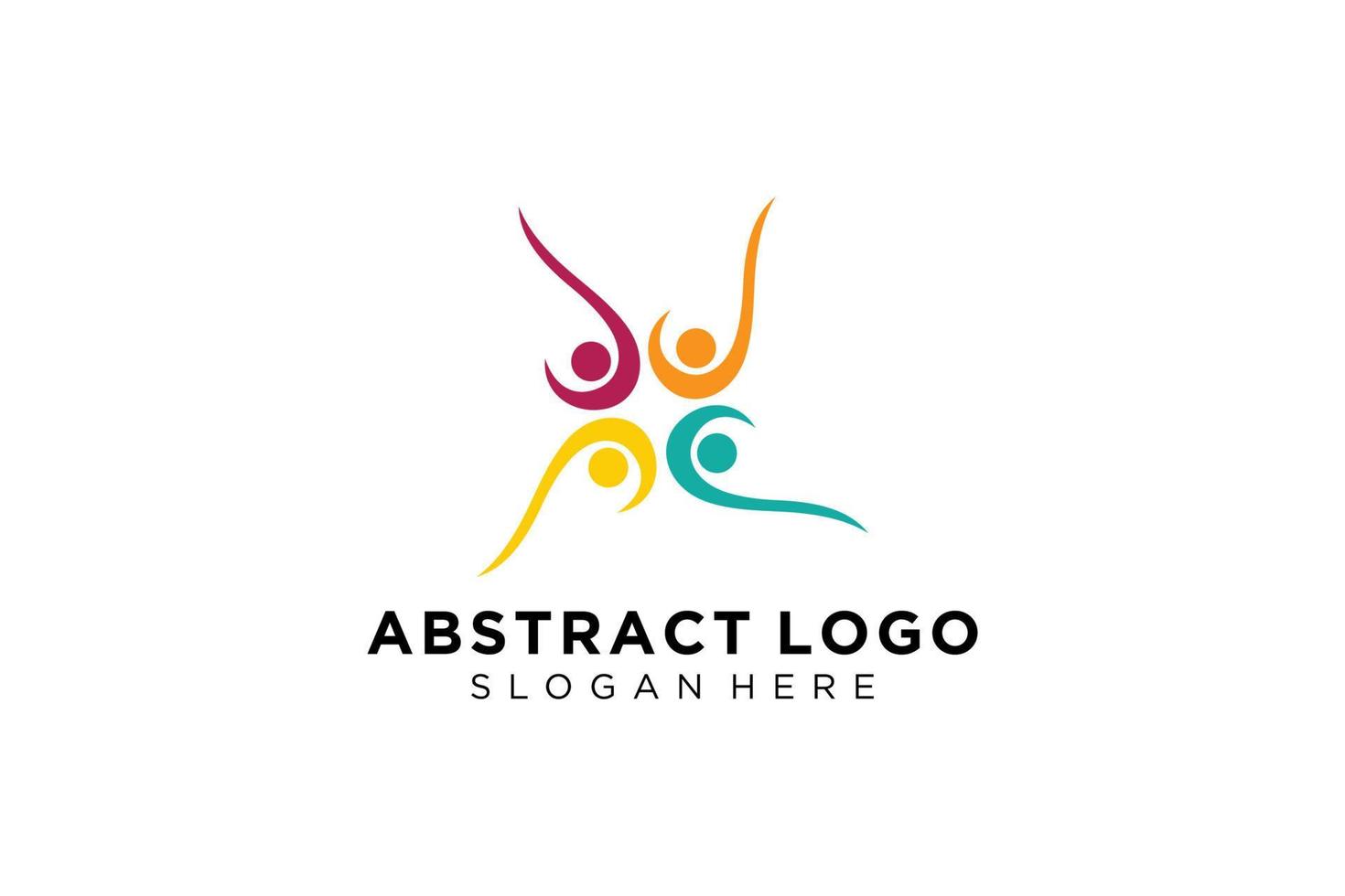 Vector abstract people and family logo collection,people icons, health logo template, care symbol.