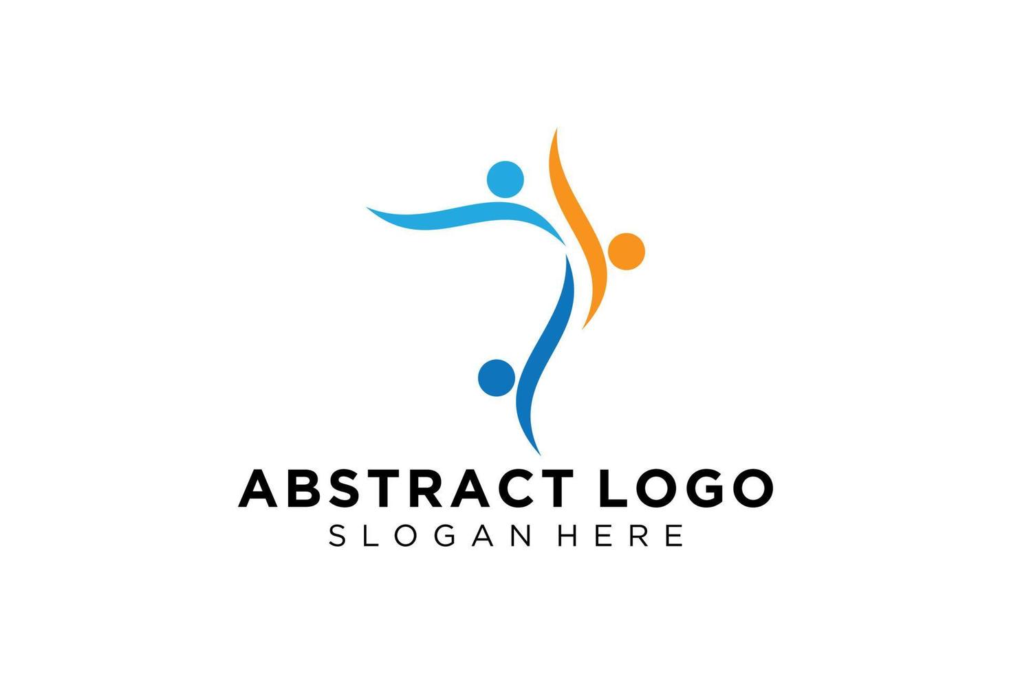 colección de logotipos de personas y familias abstractas vectoriales, iconos de personas, plantilla de logotipo de salud, símbolo de cuidado. vector