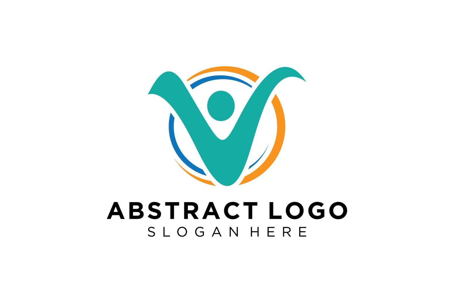 colección de logotipos de personas y familias abstractas vectoriales, iconos de personas, plantilla de logotipo de salud, símbolo de cuidado. vector