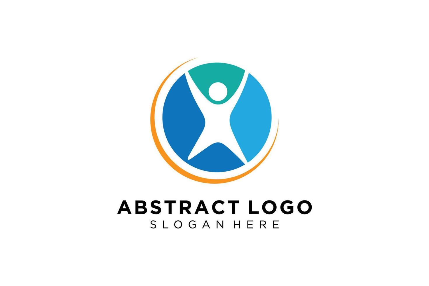 colección de logotipos de personas y familias abstractas vectoriales, iconos de personas, plantilla de logotipo de salud, símbolo de cuidado. vector