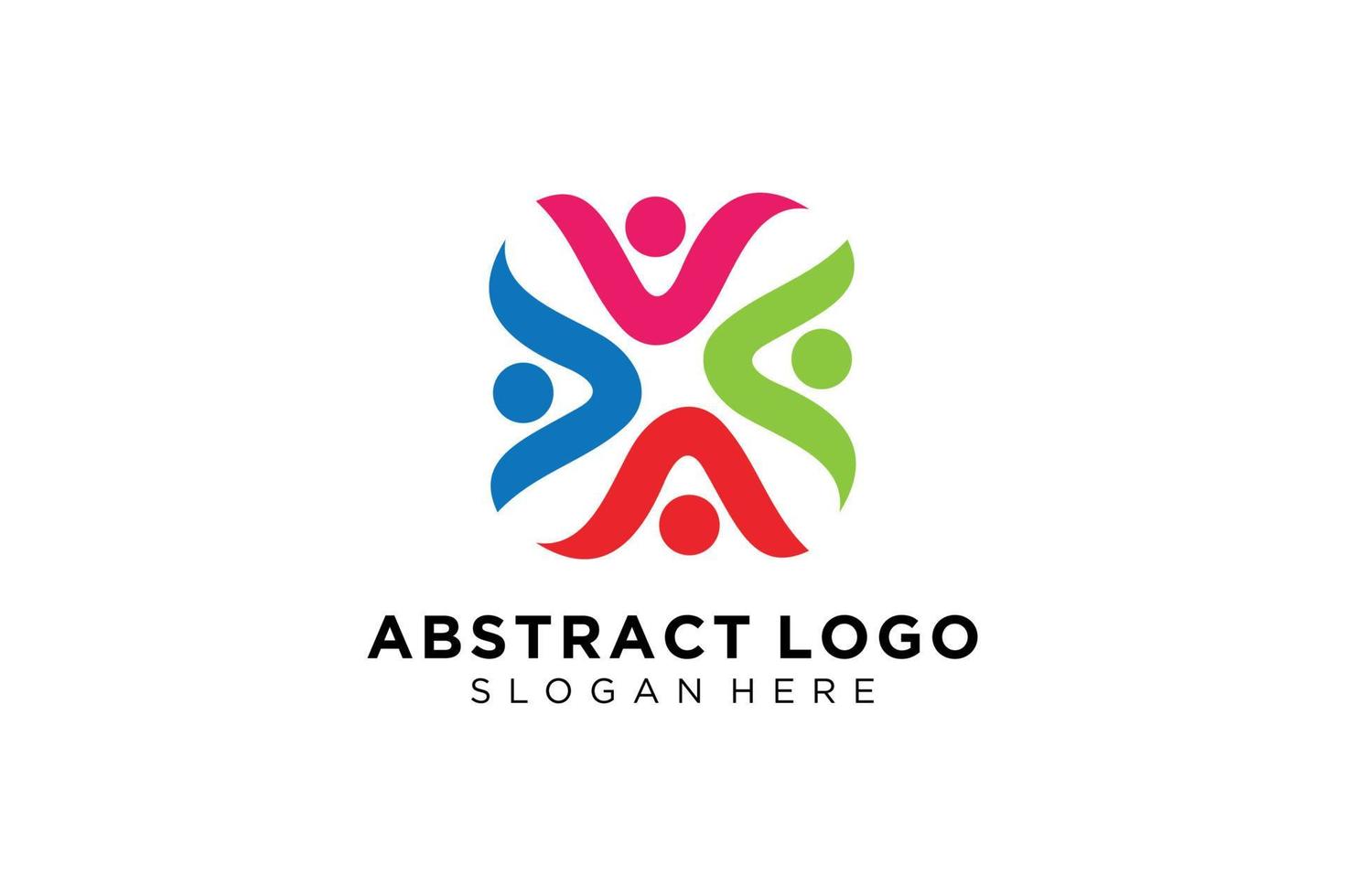 Vector abstract people and family logo collection,people icons, health logo template, care symbol.