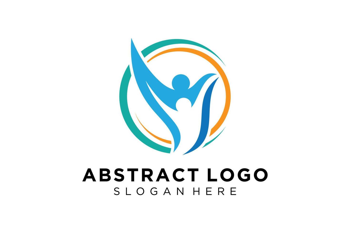 Vector abstract people and family logo collection,people icons, health logo template, care symbol.