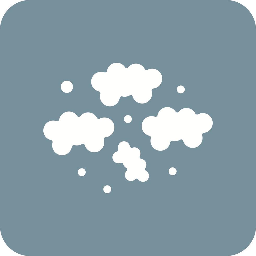 Smog Glyph Round Corner Background Icon vector