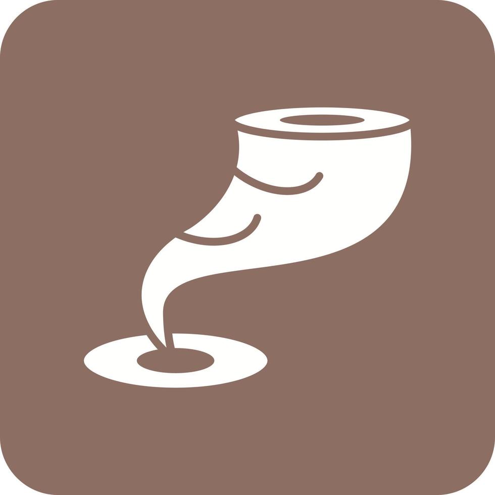 Cyclone Glyph Round Corner Background Icon vector