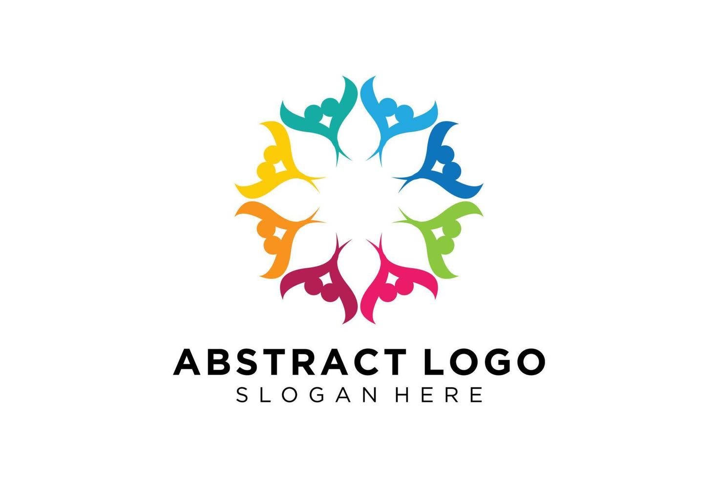 Vector abstract people and family logo collection,people icons, health logo template, care symbol.