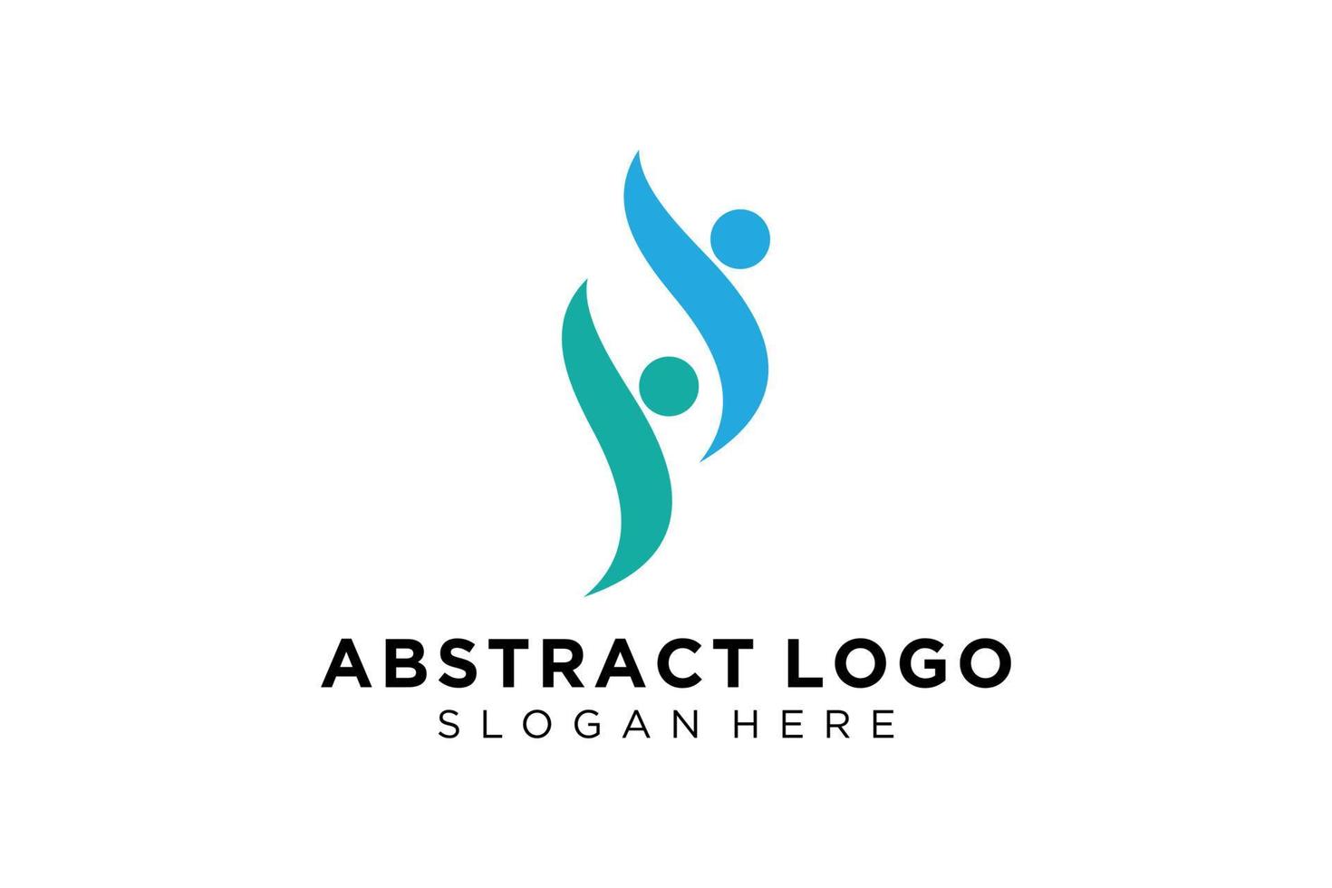 colección de logotipos de personas y familias abstractas vectoriales, iconos de personas, plantilla de logotipo de salud, símbolo de cuidado. vector