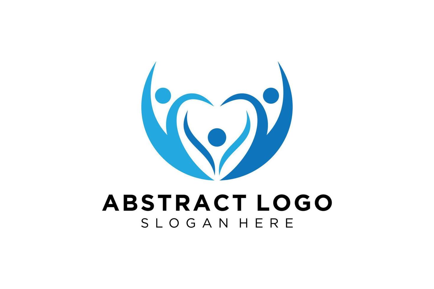 Vector abstract people and family logo collection,people icons, health logo template, care symbol.