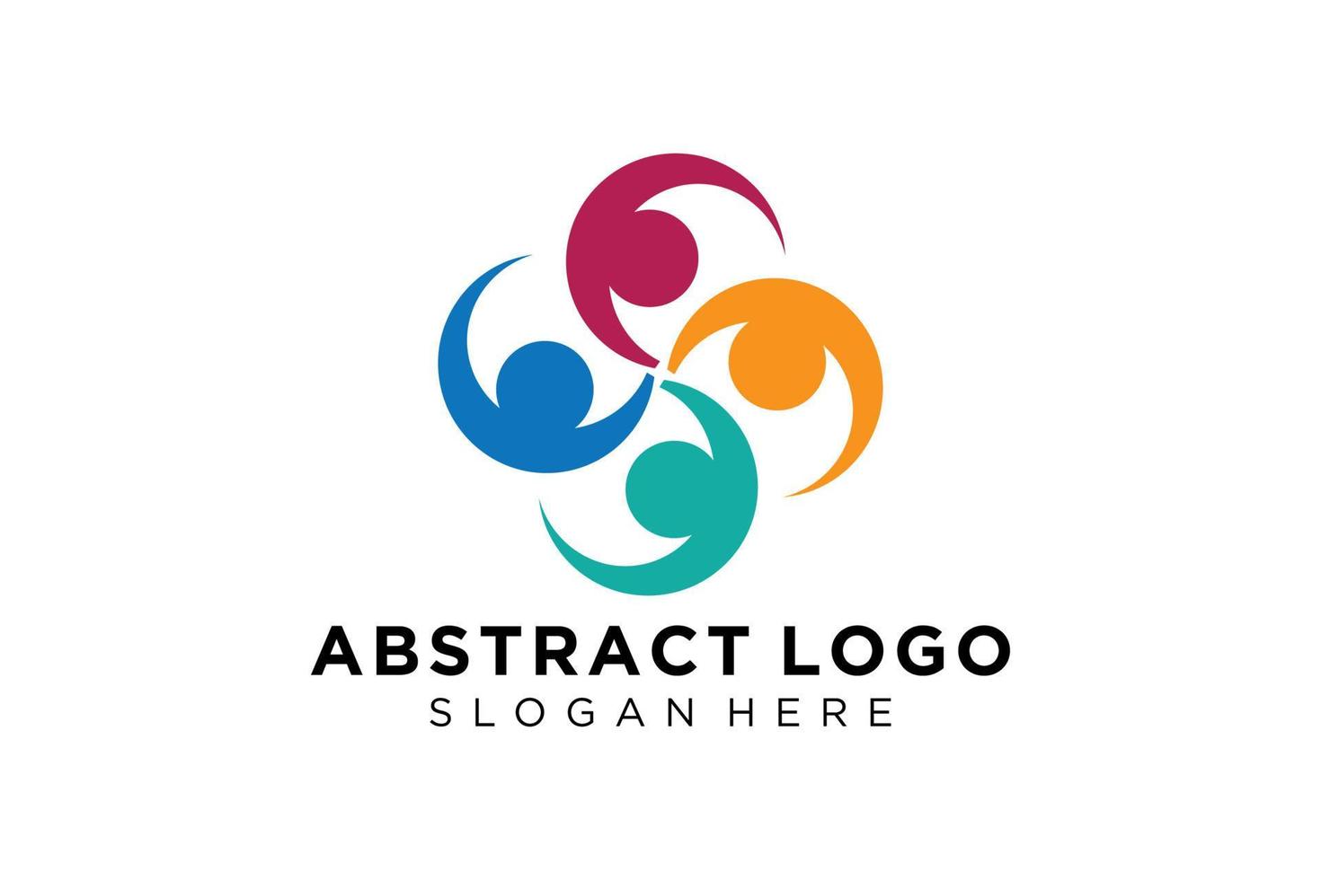 colección de logotipos de personas y familias abstractas vectoriales, iconos de personas, plantilla de logotipo de salud, símbolo de cuidado. vector