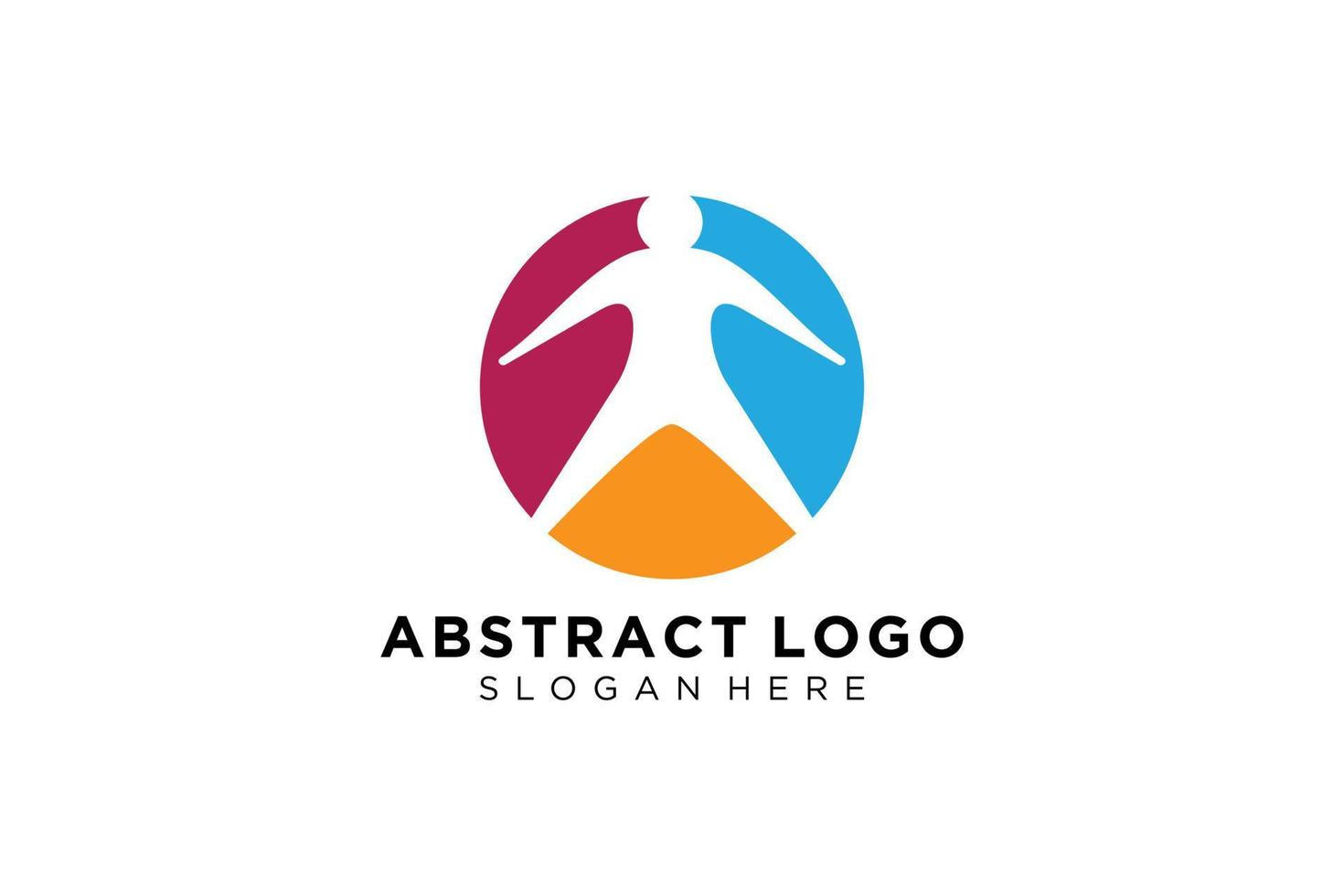 colección de logotipos de personas y familias abstractas vectoriales, iconos de personas, plantilla de logotipo de salud, símbolo de cuidado. vector