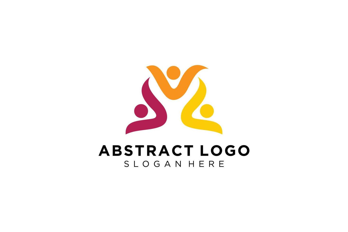 Vector abstract people and family logo collection,people icons, health logo template, care symbol.