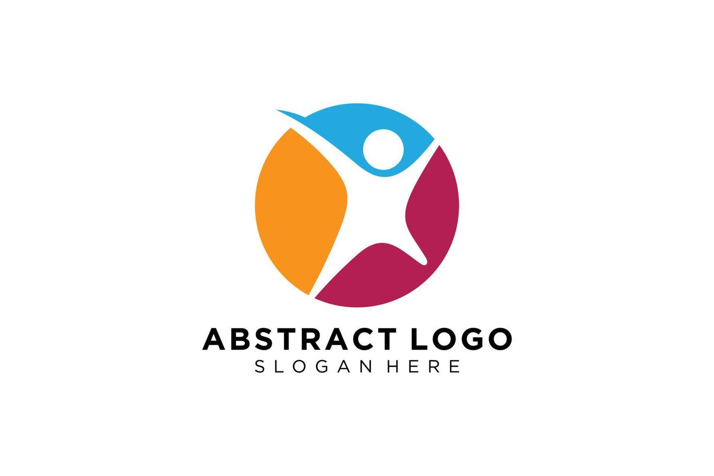 colección de logotipos de personas y familias abstractas vectoriales, iconos de personas, plantilla de logotipo de salud, símbolo de cuidado. vector