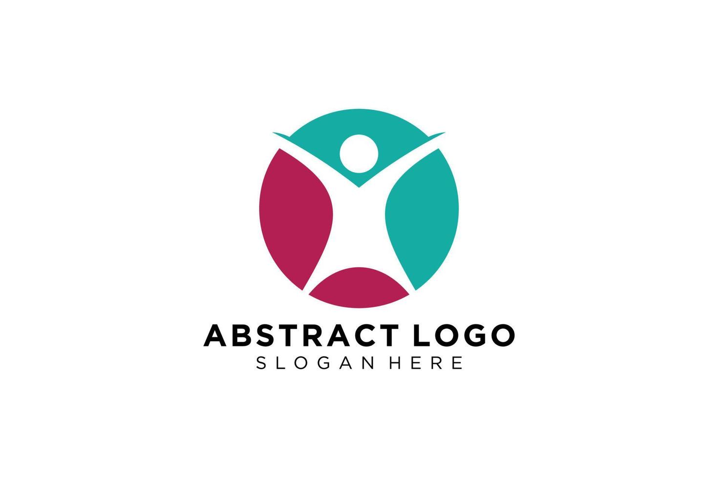 colección de logotipos de personas y familias abstractas vectoriales, iconos de personas, plantilla de logotipo de salud, símbolo de cuidado. vector