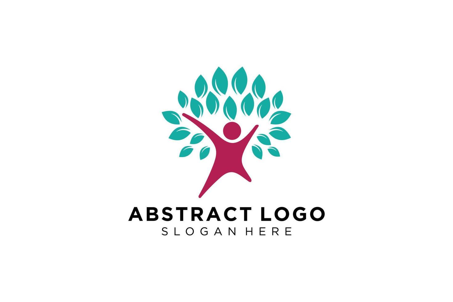 colección de logotipos de personas y familias abstractas vectoriales, iconos de personas, plantilla de logotipo de salud, símbolo de cuidado. vector