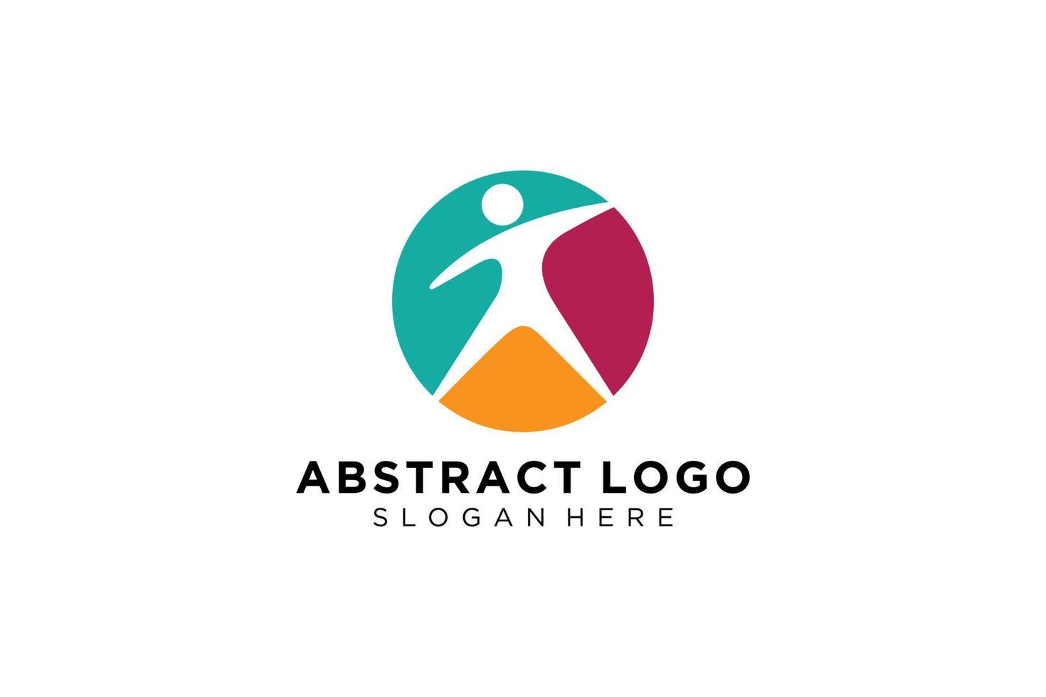 colección de logotipos de personas y familias abstractas vectoriales, iconos de personas, plantilla de logotipo de salud, símbolo de cuidado. vector