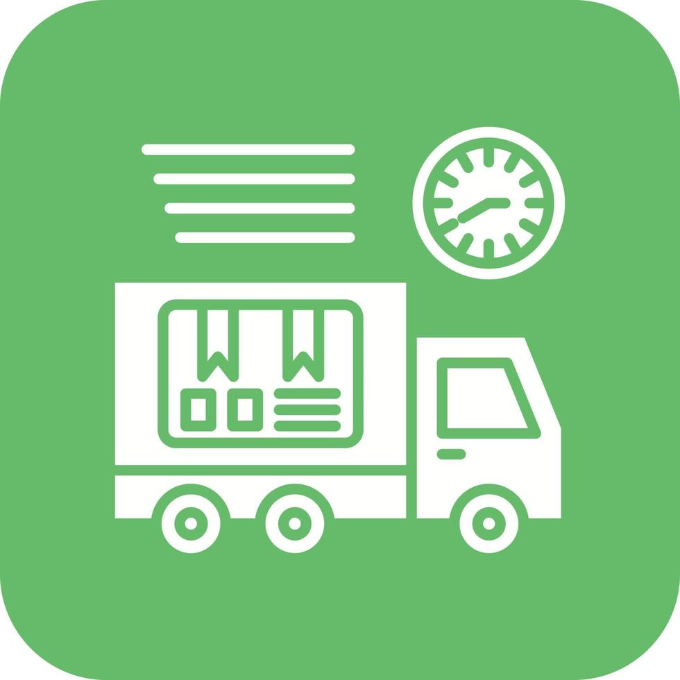 Delivery Service Glyph Round Corner Background Icon vector