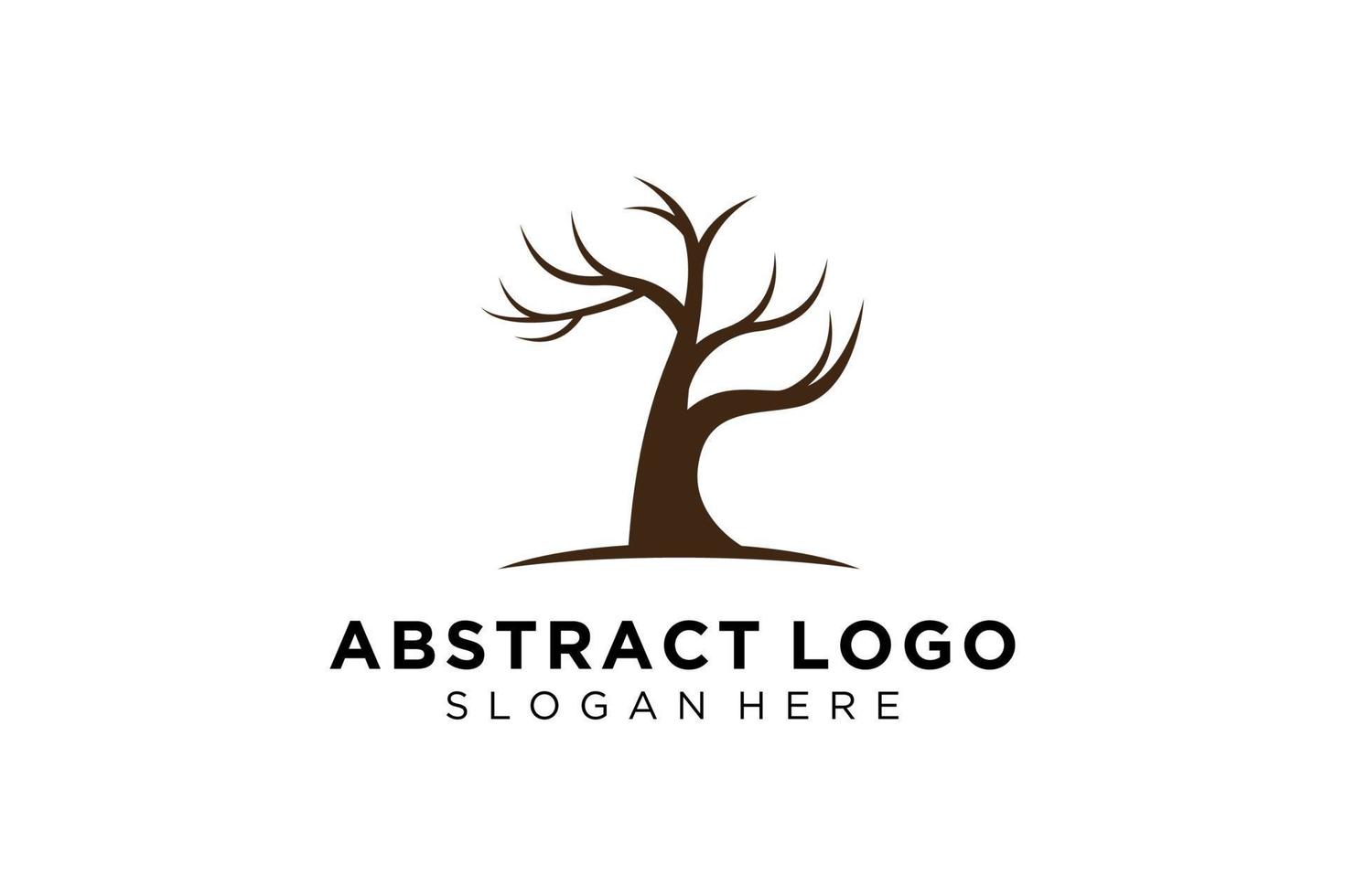 Green tree logo design natural and abstract leaf. vector