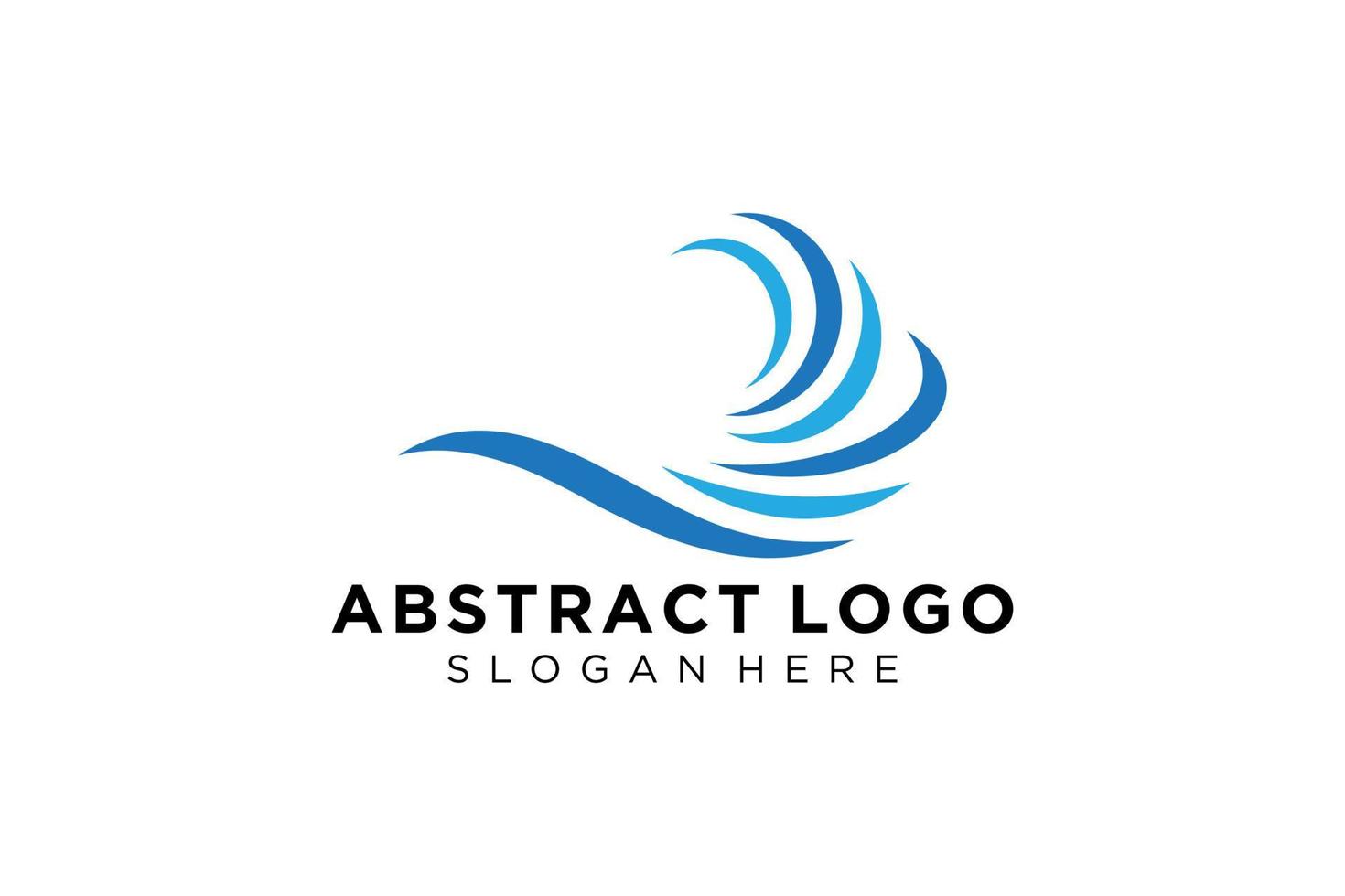 Abstract water wave splash logo symbol and icon design. vector