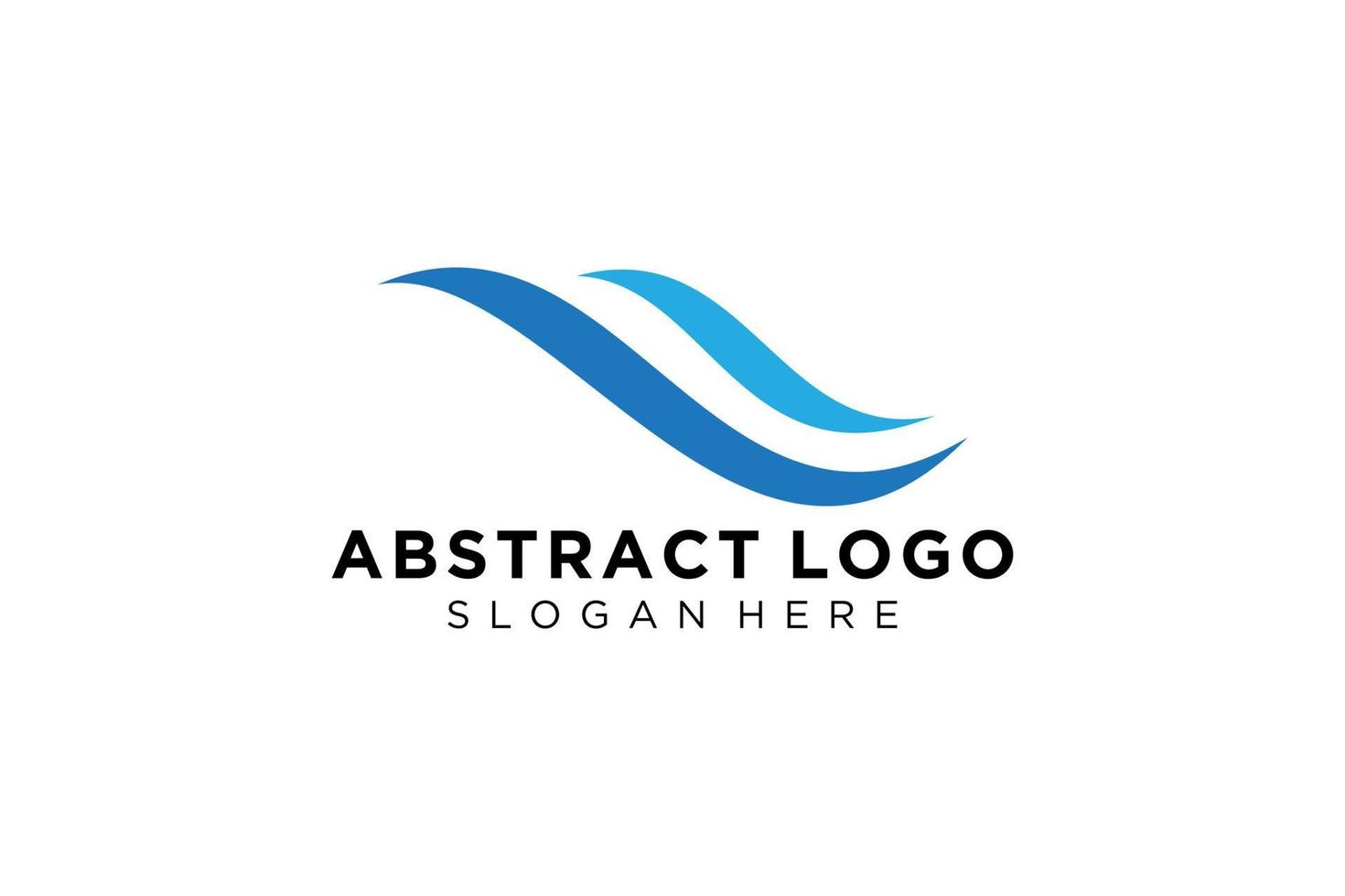 Abstract water wave splash logo symbol and icon design. vector