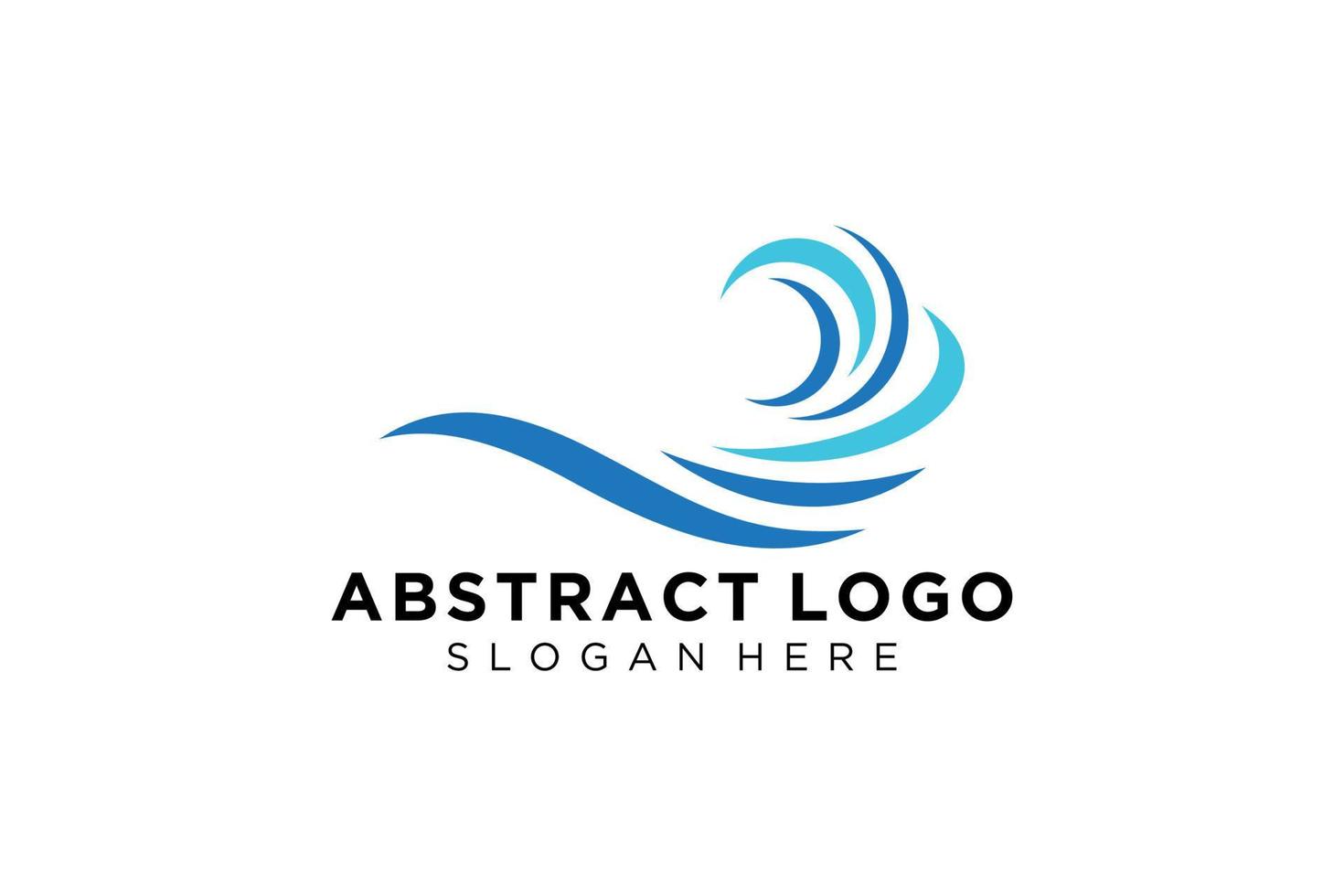 diseño de icono y símbolo de logotipo de salpicadura de onda de agua abstracta. vector