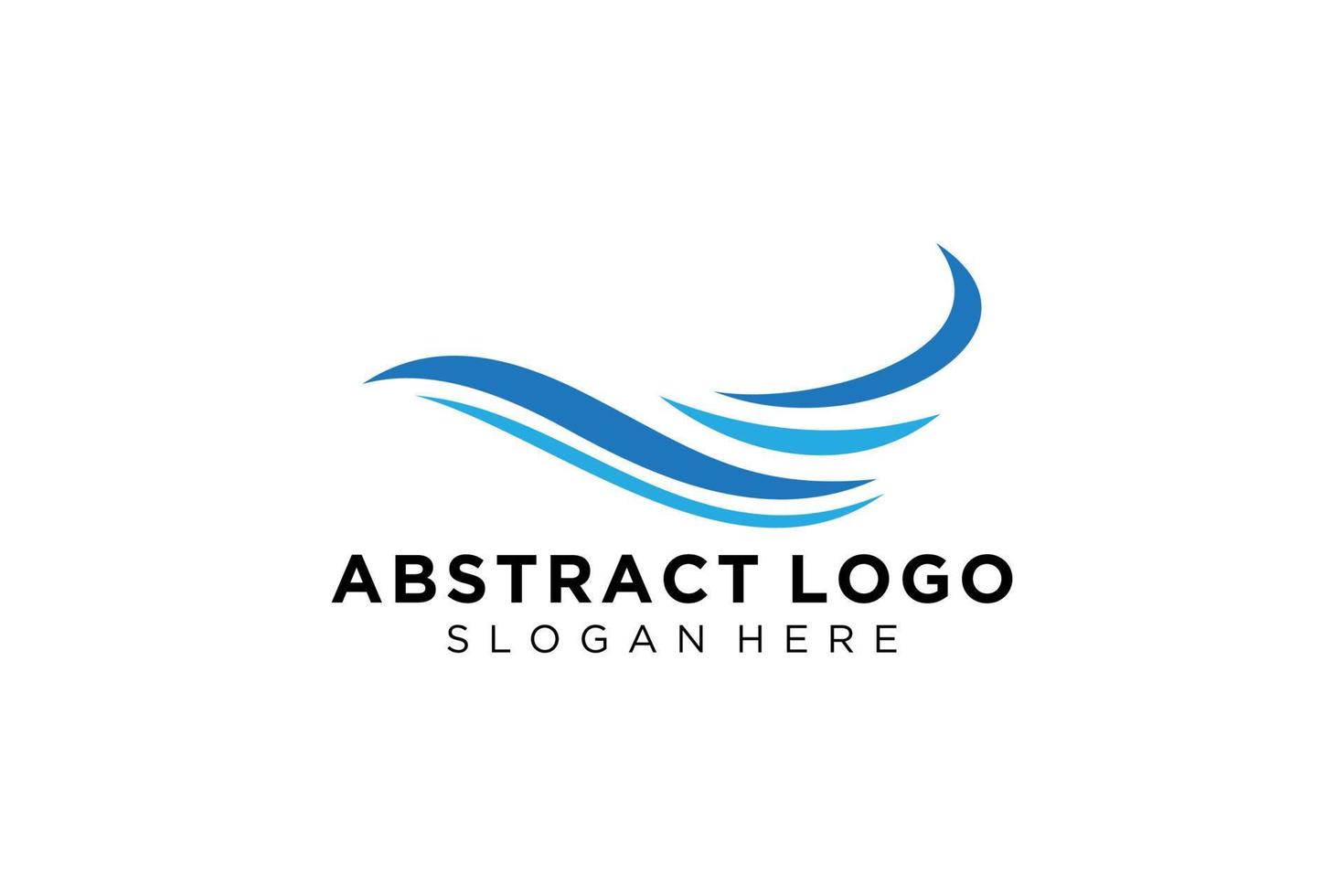 diseño de icono y símbolo de logotipo de salpicadura de onda de agua abstracta. vector