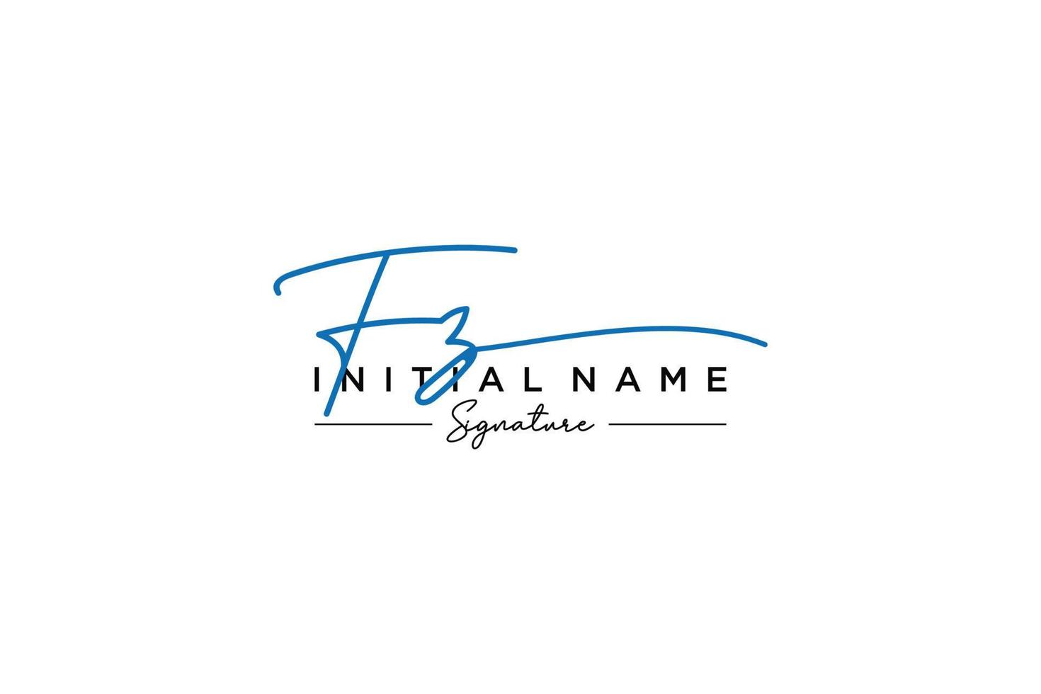 Initial FZ signature logo template vector. Hand drawn Calligraphy lettering Vector illustration.