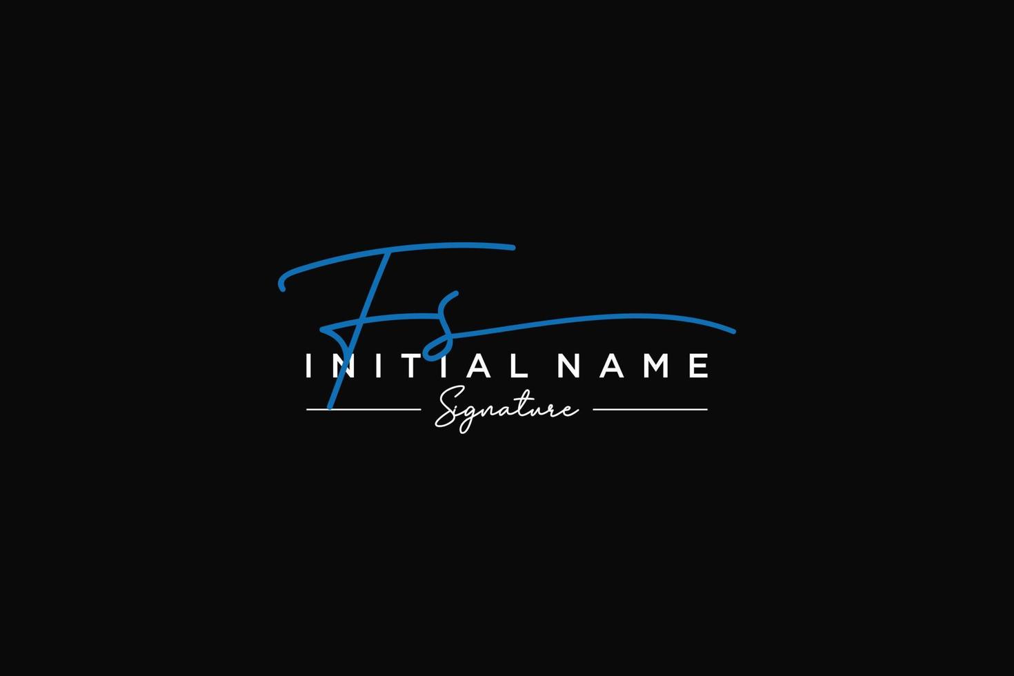 Initial FS signature logo template vector. Hand drawn Calligraphy lettering Vector illustration.