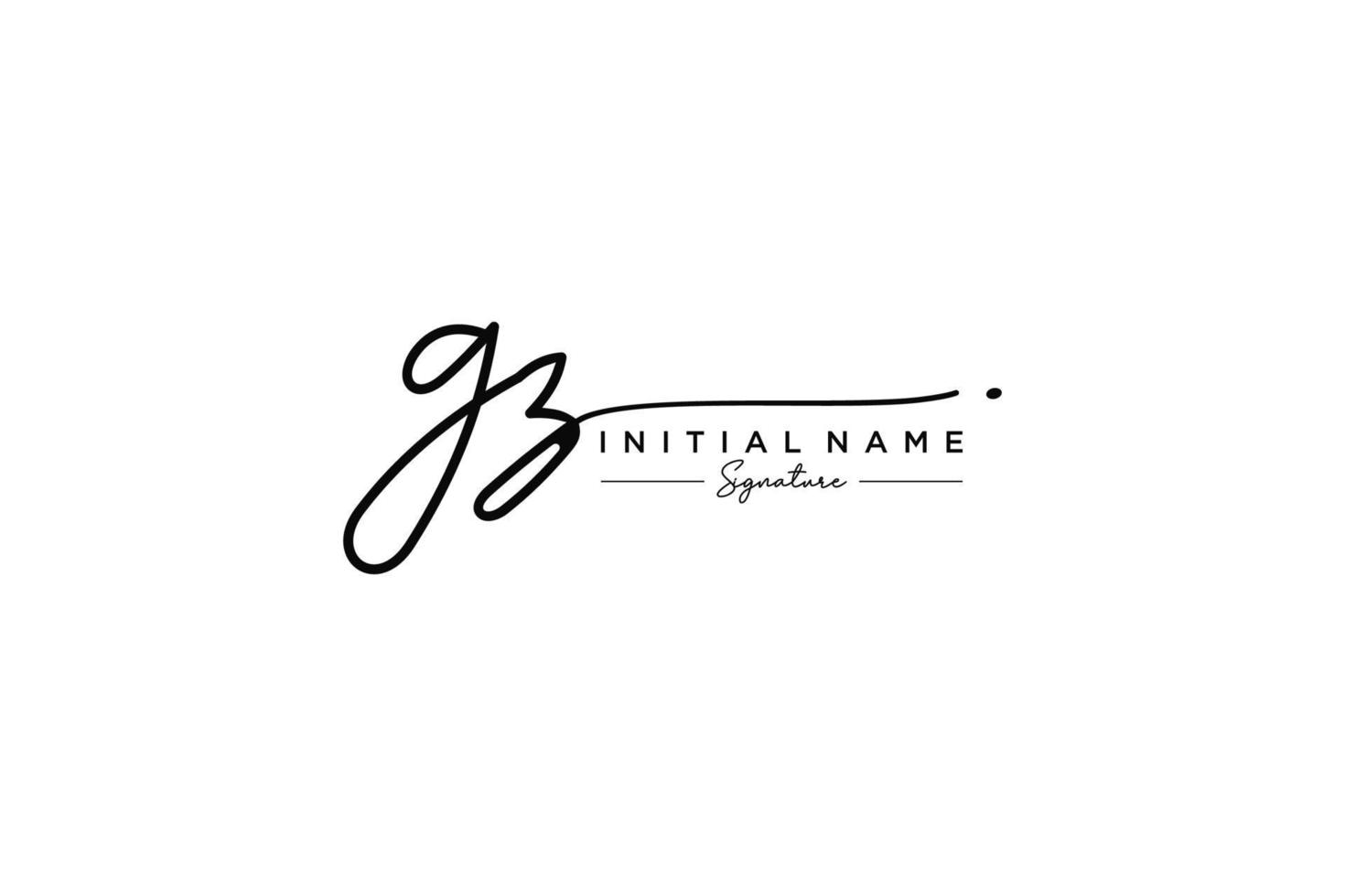 Initial GZ signature logo template vector. Hand drawn Calligraphy lettering Vector illustration.