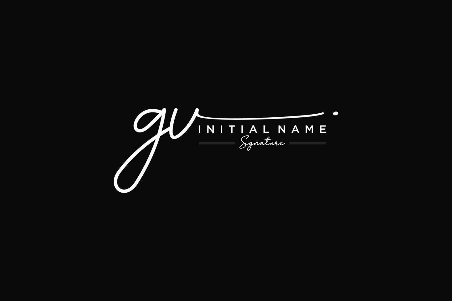 Initial GV signature logo template vector. Hand drawn Calligraphy lettering Vector illustration.