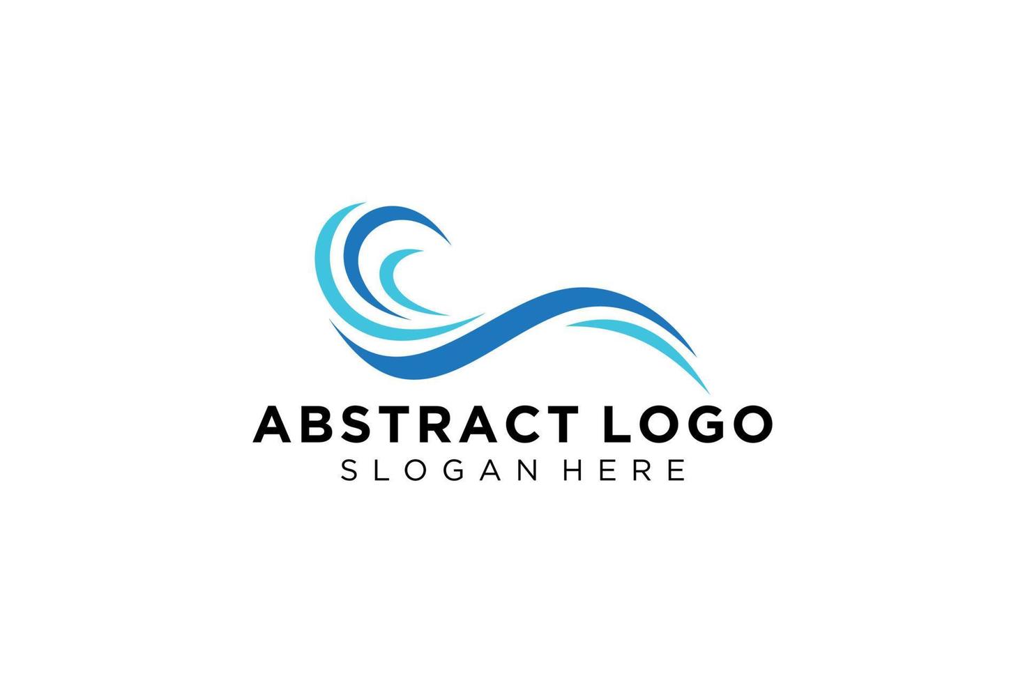 diseño de icono y símbolo de logotipo de salpicadura de onda de agua abstracta. vector