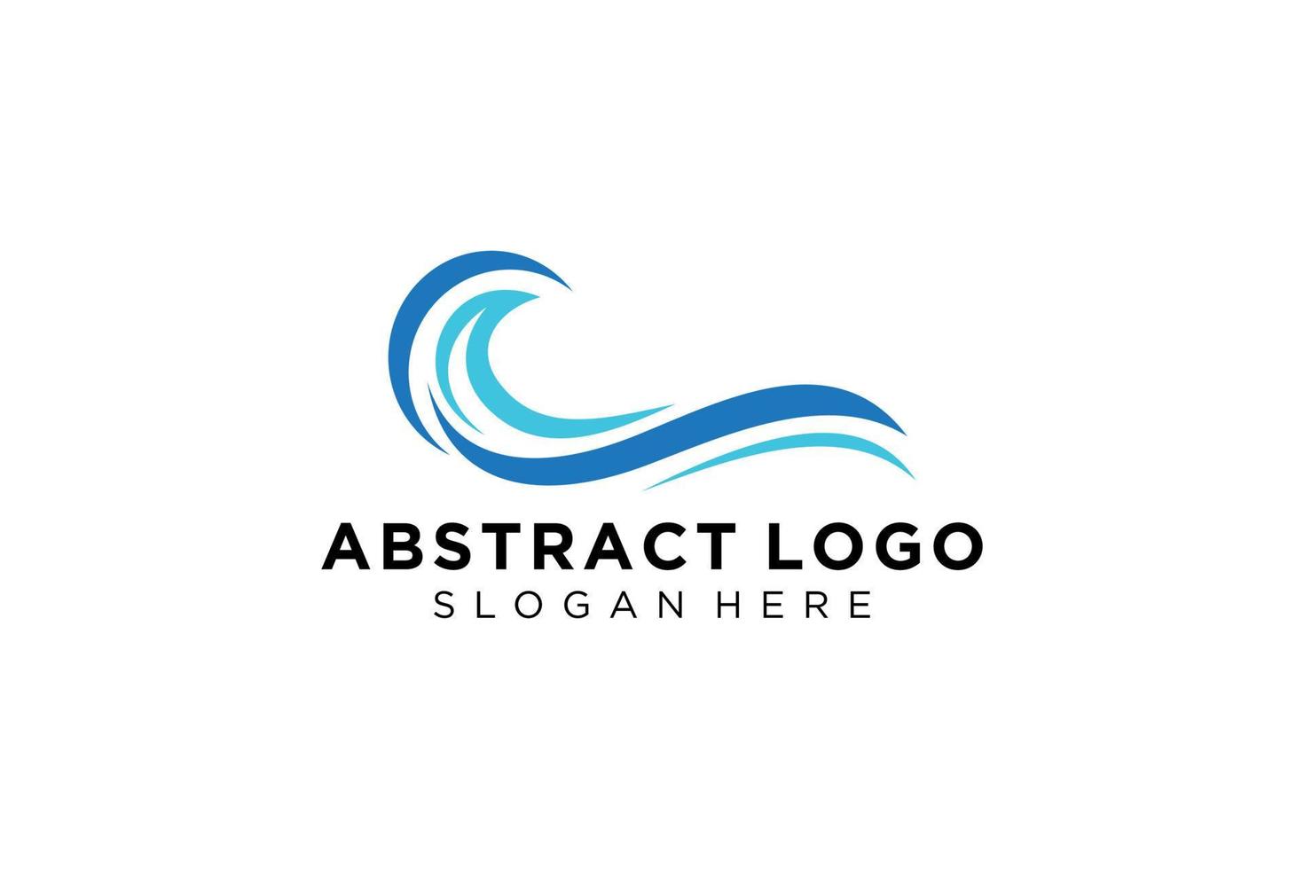 Abstract water wave splash logo symbol and icon design. vector