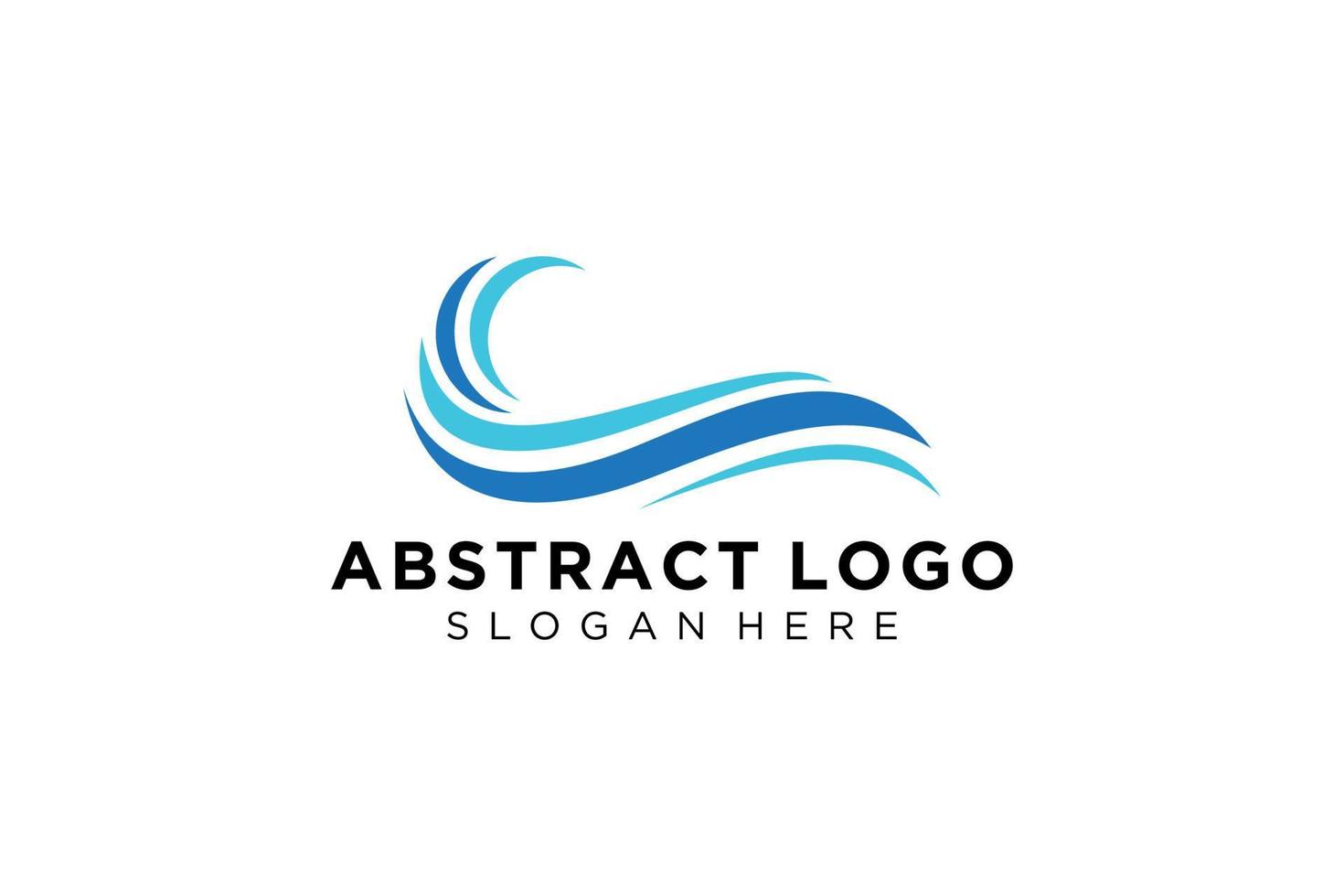 Abstract water wave splash logo symbol and icon design. vector