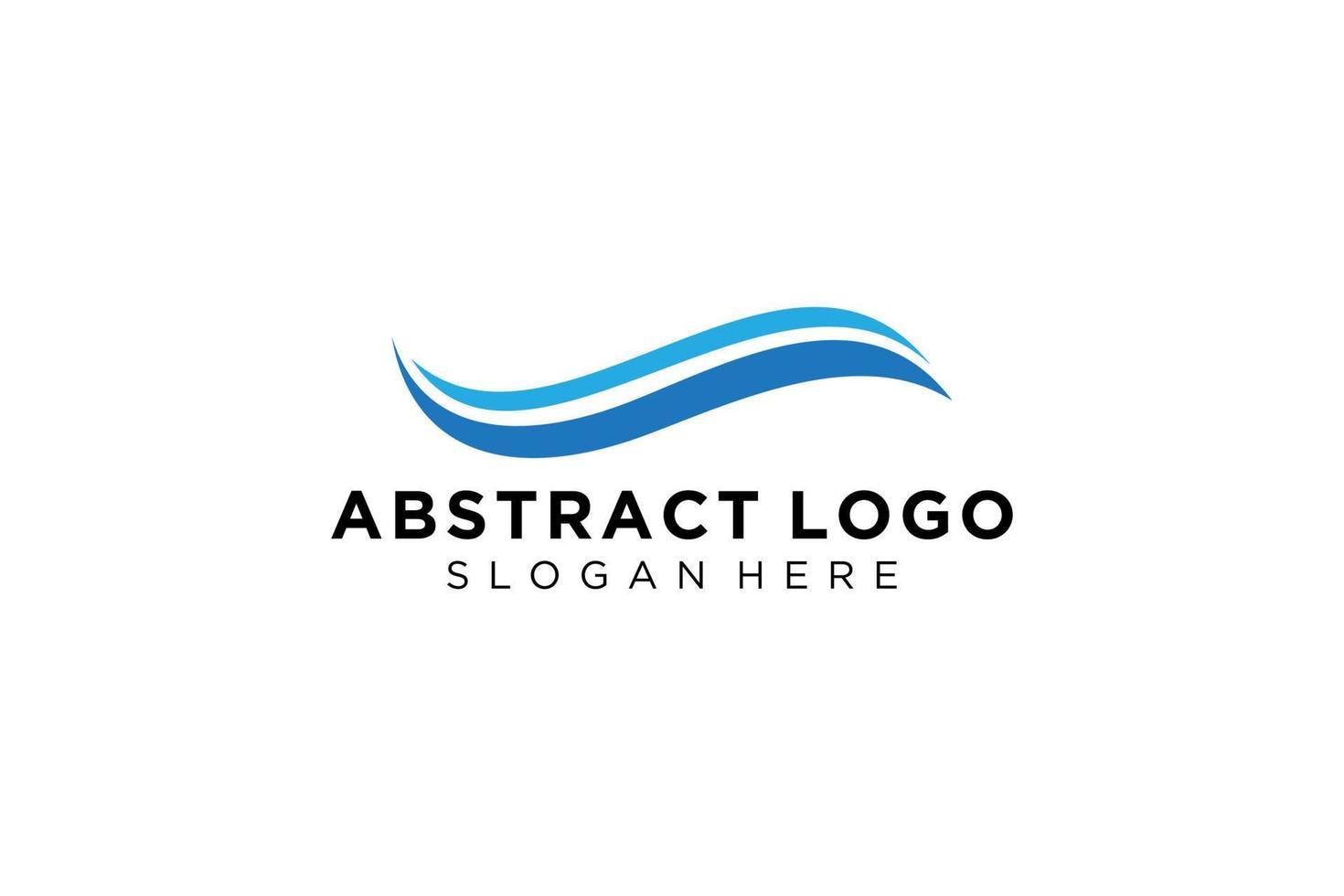 Abstract water wave splash logo symbol and icon design. vector