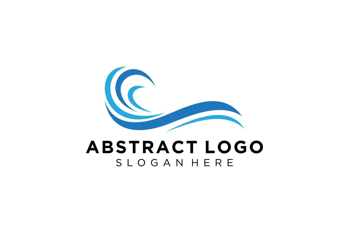 Abstract water wave splash logo symbol and icon design. vector