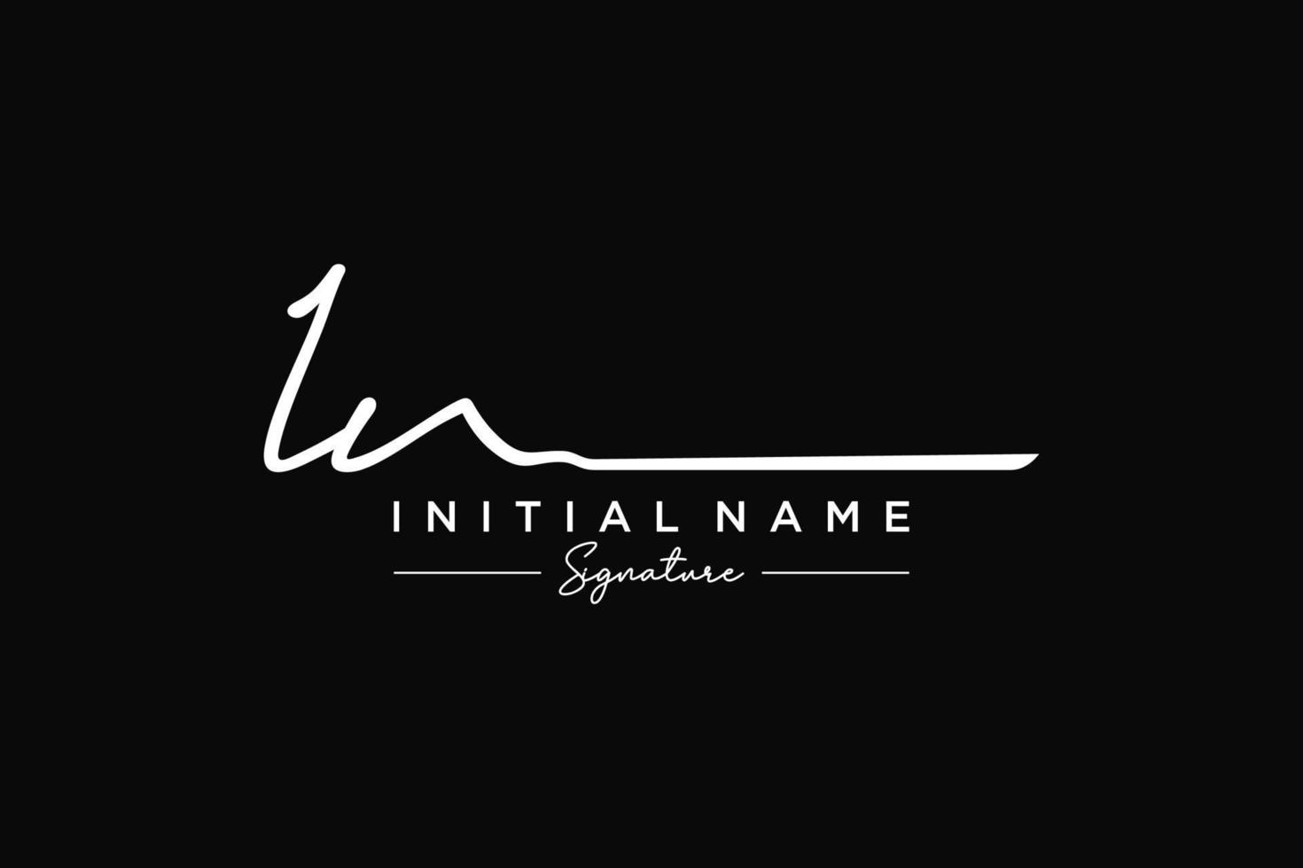 Initial IN signature logo template vector. Hand drawn Calligraphy lettering Vector illustration.