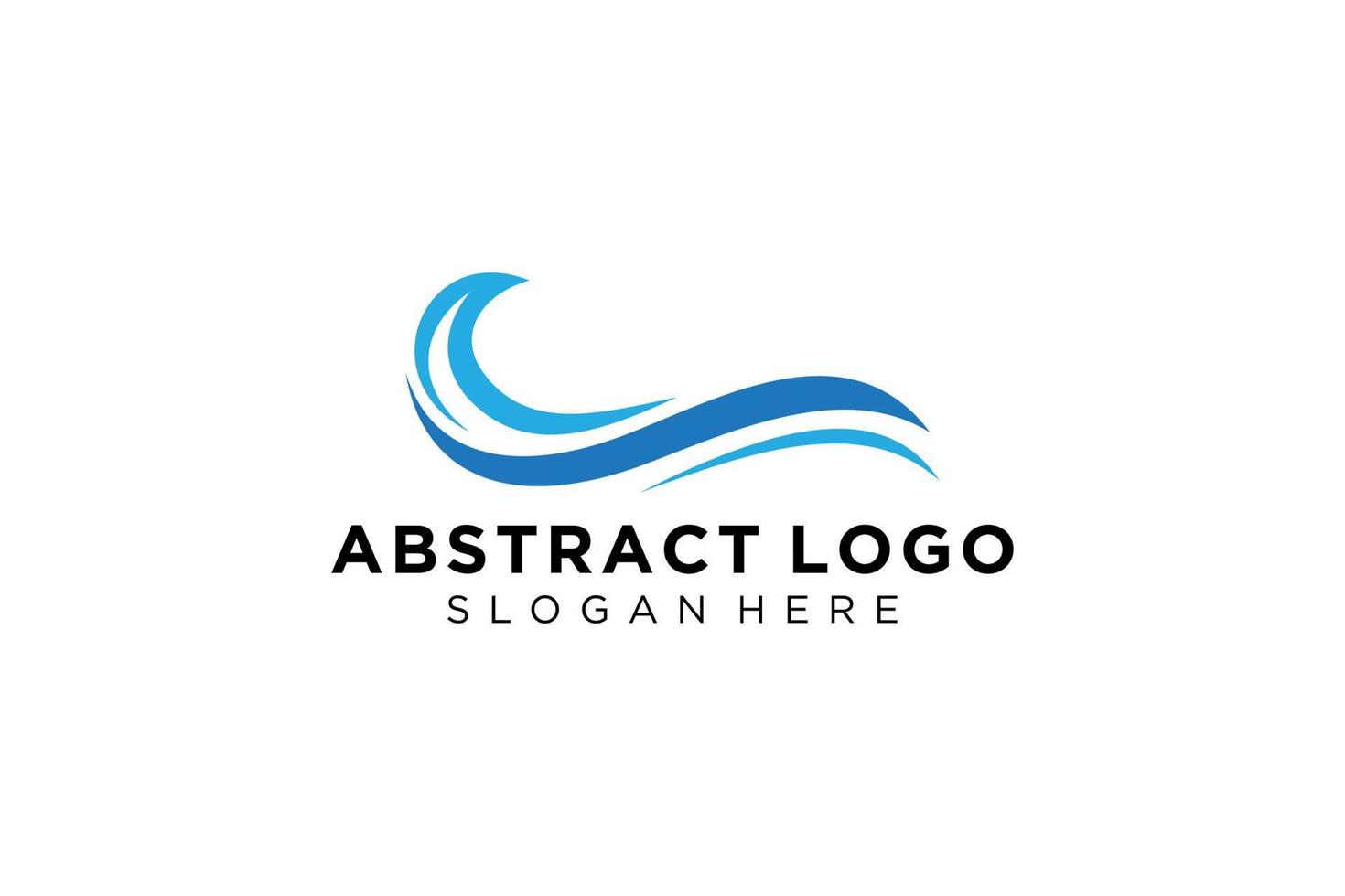 Abstract water wave splash logo symbol and icon design. vector
