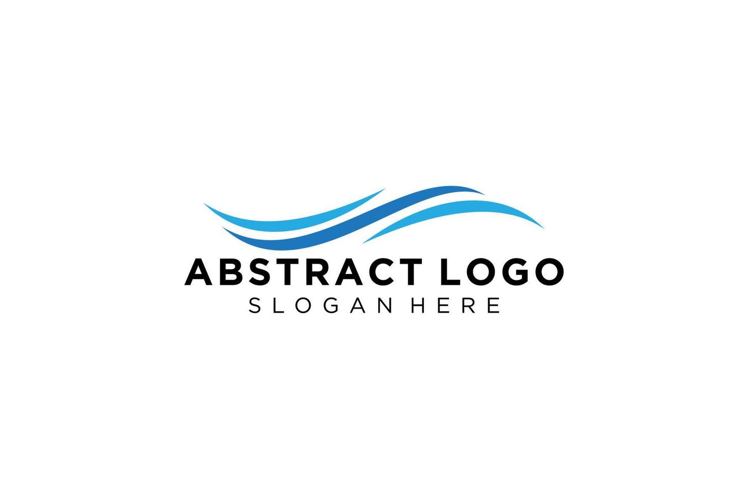 Abstract water wave splash logo symbol and icon design. vector