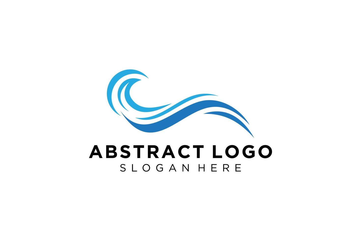 Abstract water wave splash logo symbol and icon design. vector