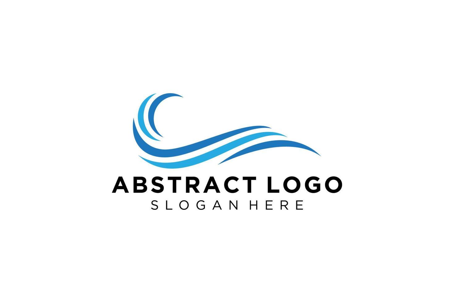 Abstract water wave splash logo symbol and icon design. vector