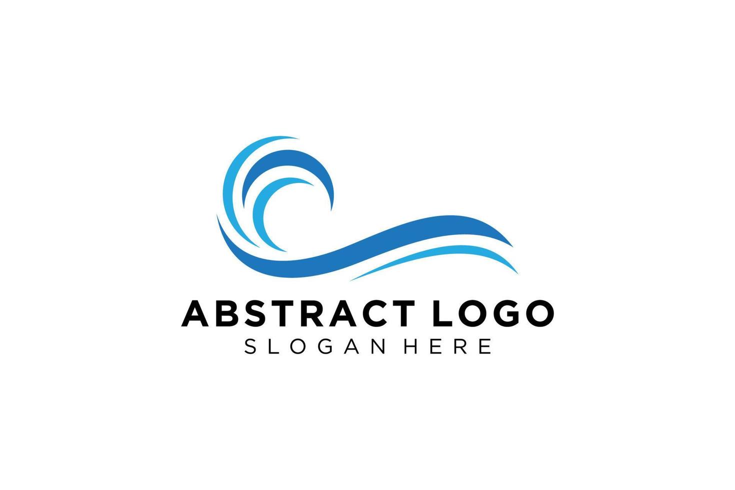 Abstract water wave splash logo symbol and icon design. vector