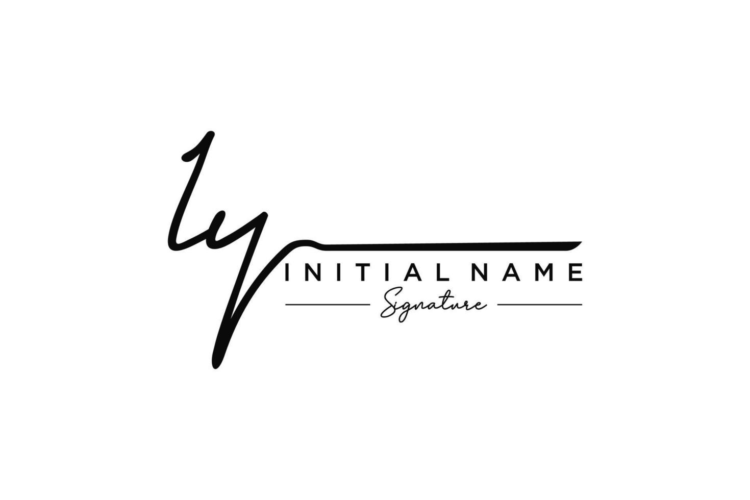 Initial IY signature logo template vector. Hand drawn Calligraphy lettering Vector illustration.