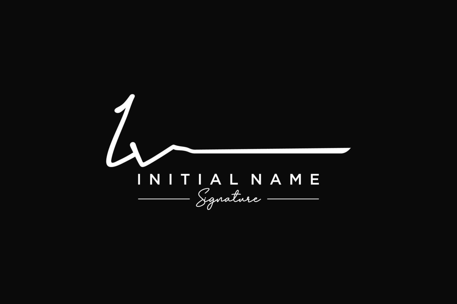 Initial IV signature logo template vector. Hand drawn Calligraphy lettering Vector illustration.