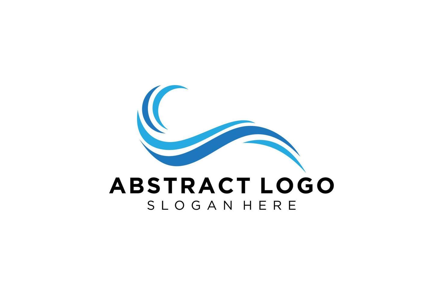 Abstract water wave splash logo symbol and icon design. vector