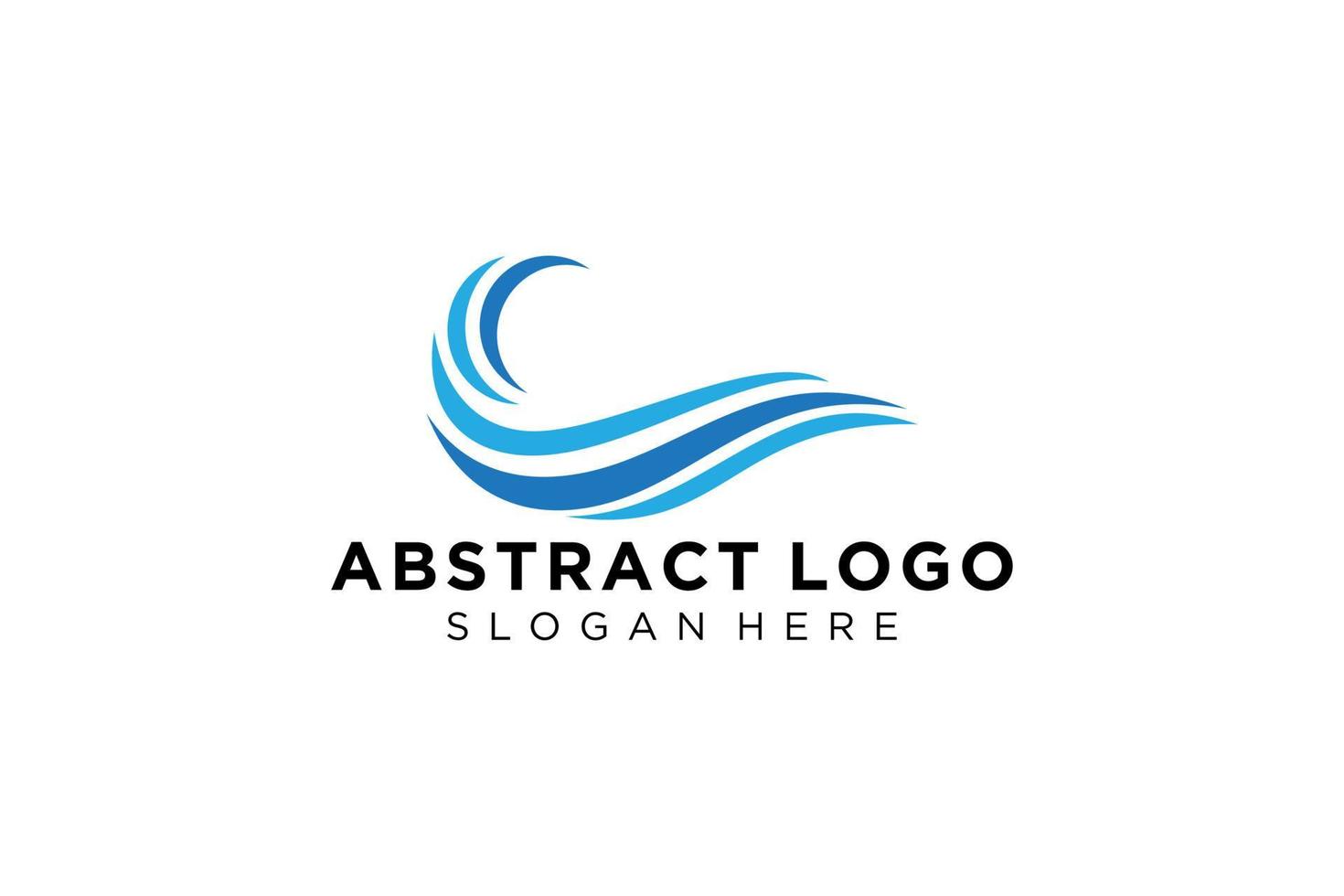 Abstract water wave splash logo symbol and icon design. vector