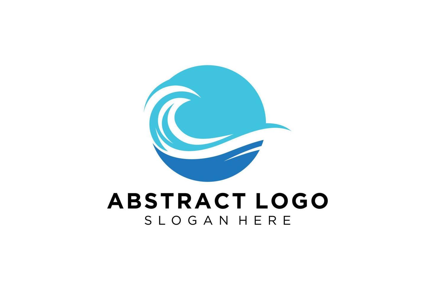 Abstract water wave splash logo symbol and icon design. vector