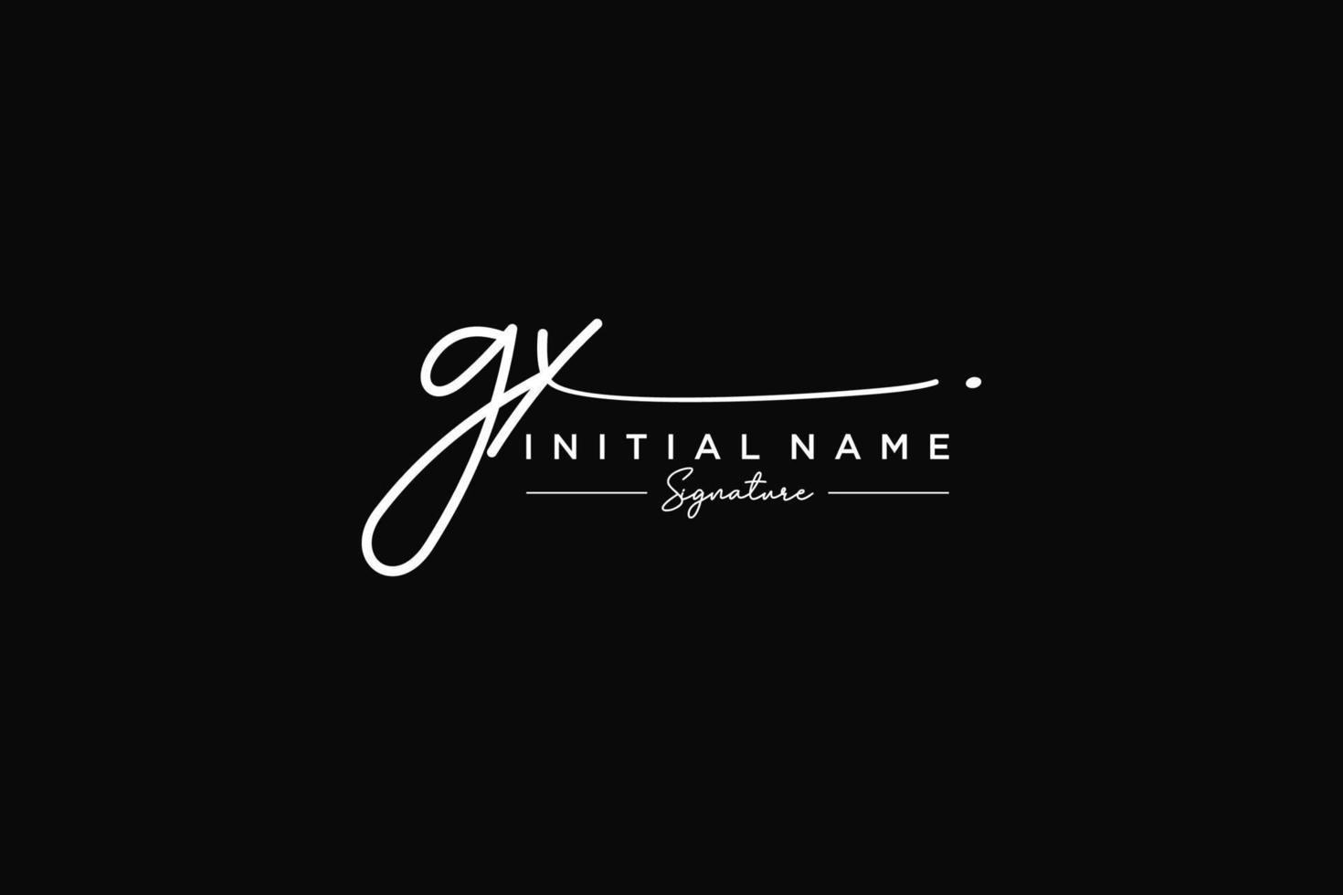 Initial GX signature logo template vector. Hand drawn Calligraphy lettering Vector illustration.