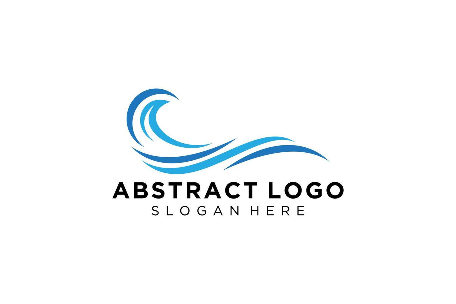 Abstract water wave splash logo symbol and icon design. vector