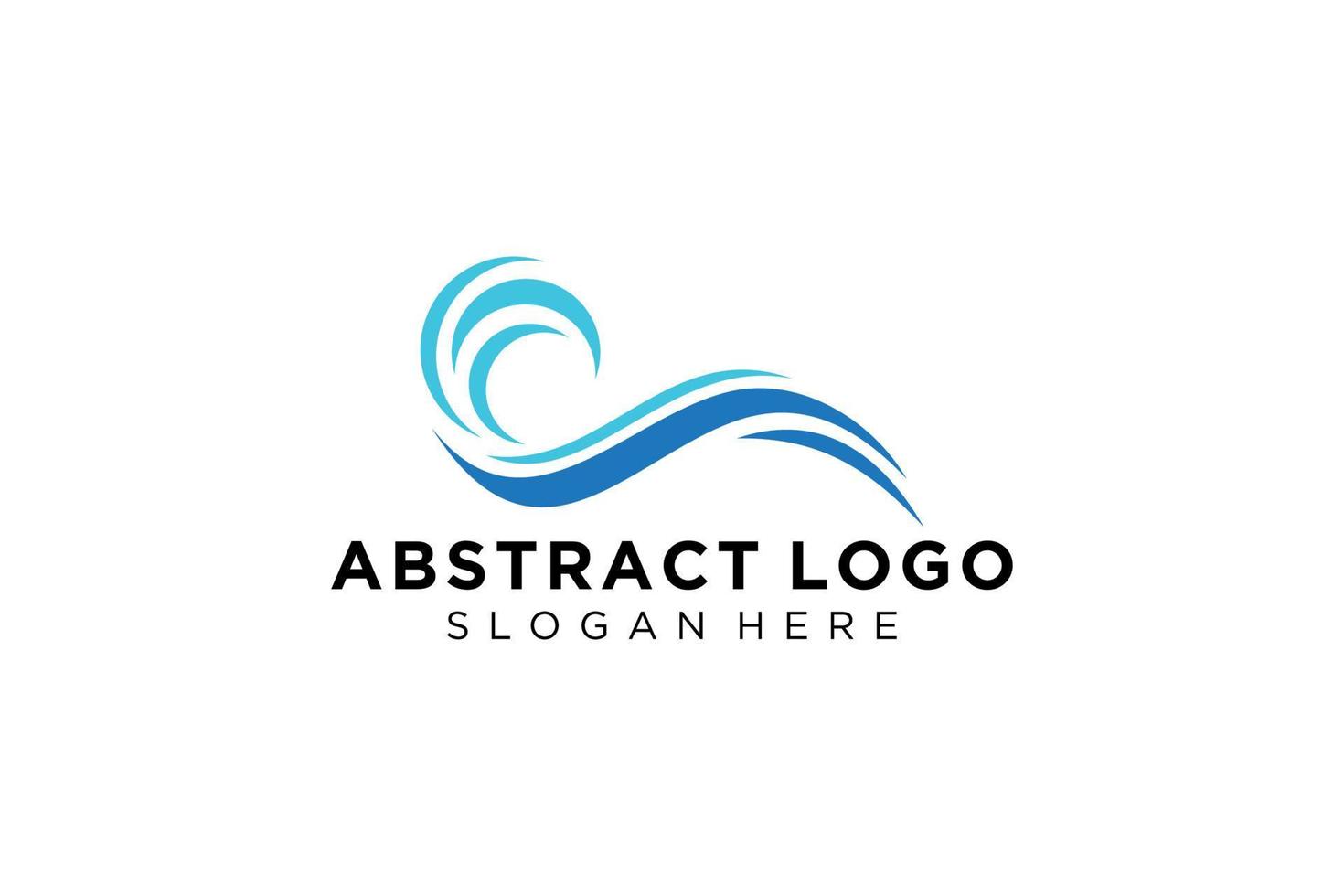 diseño de icono y símbolo de logotipo de salpicadura de onda de agua abstracta. vector