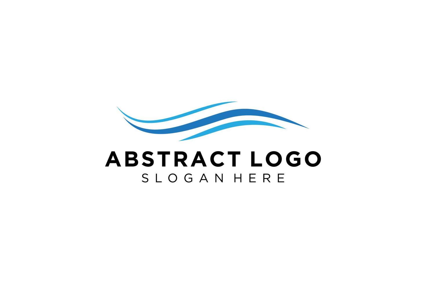 Abstract water wave splash logo symbol and icon design. vector