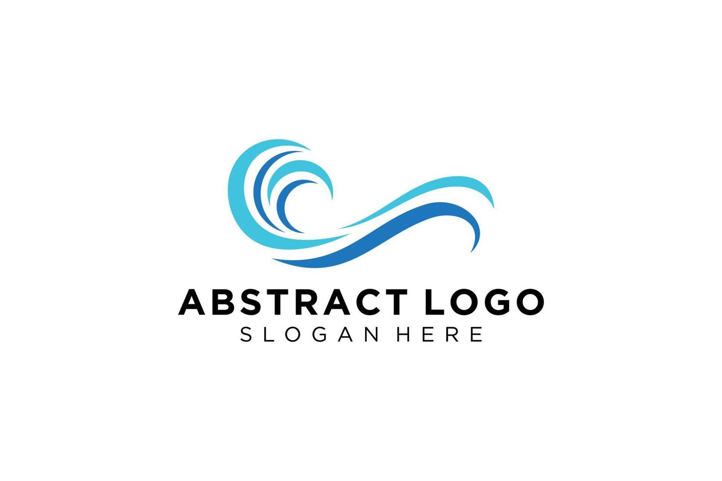 Abstract water wave splash logo symbol and icon design. vector