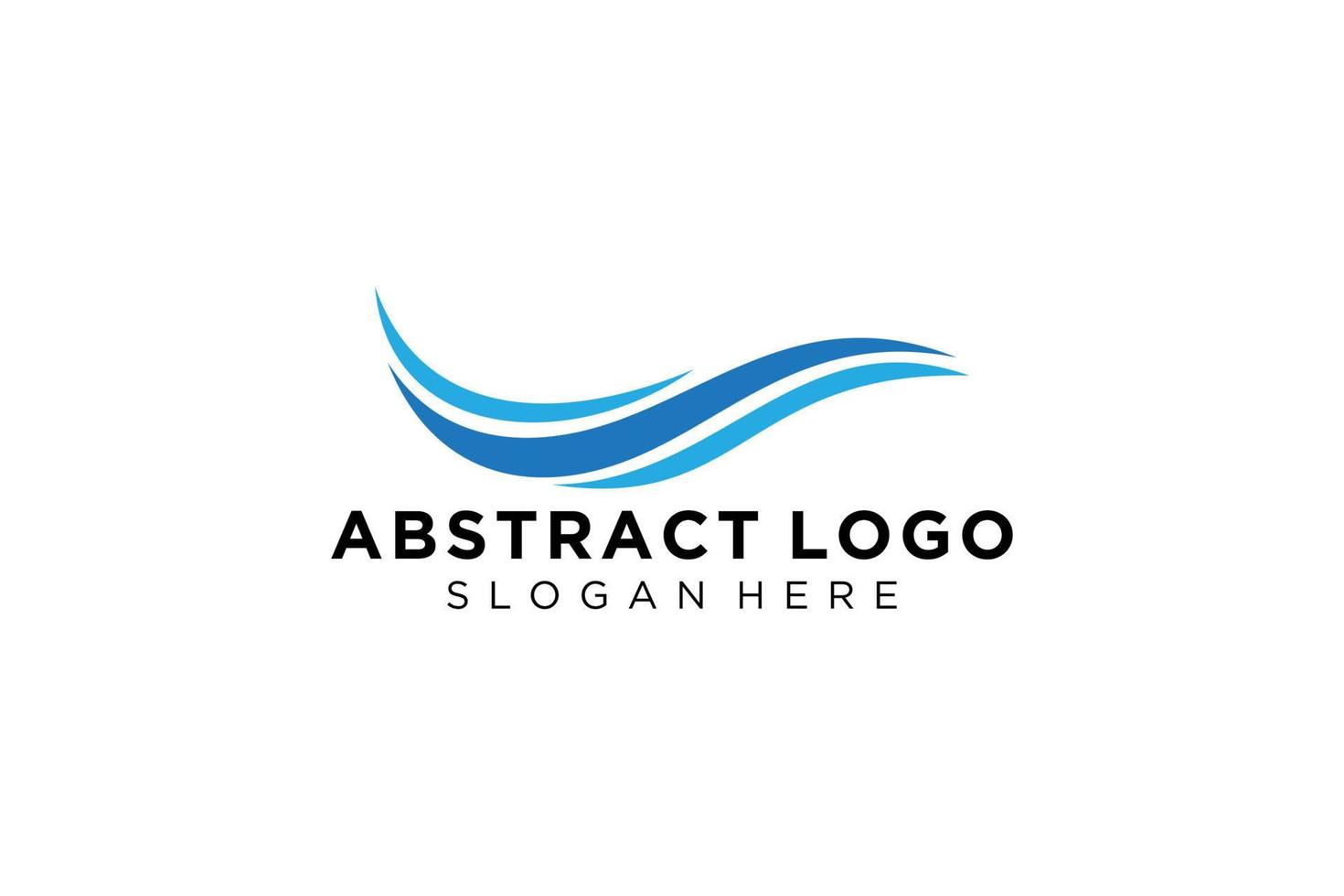 diseño de icono y símbolo de logotipo de salpicadura de onda de agua abstracta. vector